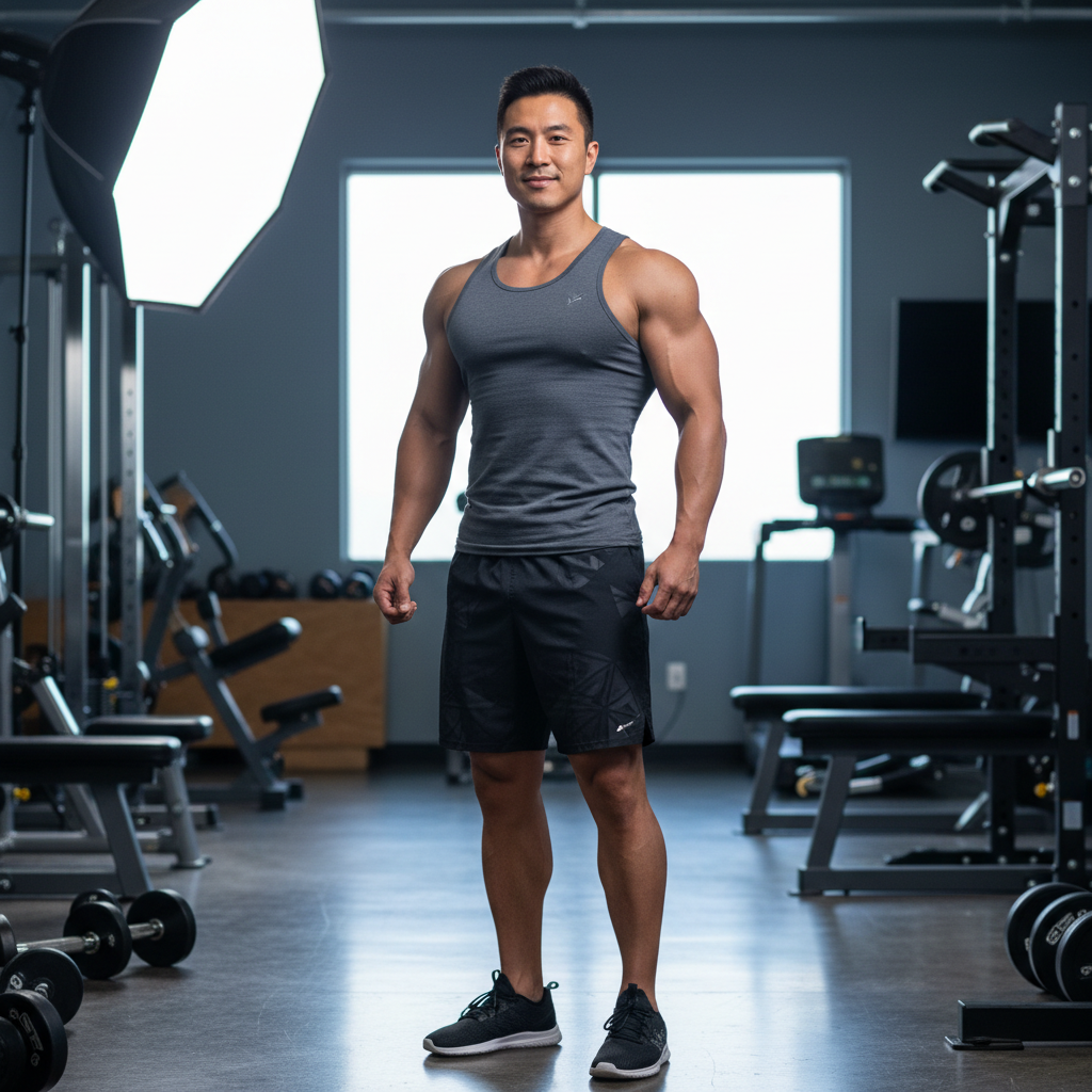 Asian fitness creator